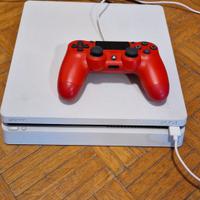 Playstation 4 bianca, 1 tera + dualschock rosso
