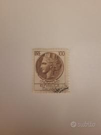 francobolli repubblica Italiana 100  lire