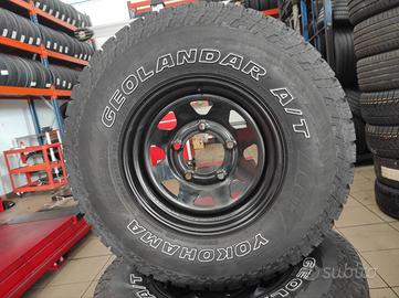 4 GOMME 235/85 R16 YOKOHAMA + CERCHI DOTZ DAKAR PE