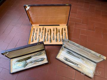 N. 3 Set di posate vintage anni 50 in argento 800/