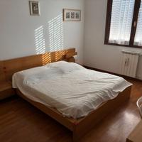 Letto Matrimoniale + Comodini in Legno Rovere
