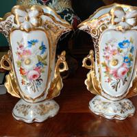 coppia di vasi dipinti Luigi Filippo metà '800