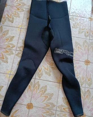 Pantalone muta 7mm foderato/liscio Leroi nero