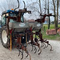 Sarchiatrice Spandiconcime 5 file pieghevole Inox