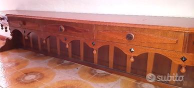 Panca legno con cassetti