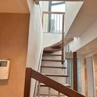 scala in legno massello noce nazionale smontata 