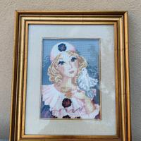 Quadro ricamato con cornice