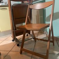 Set 4 Sedie pieghevoli con carrello
