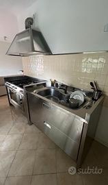 cucina ArcLinea Italia zona cottura lavaggio inox