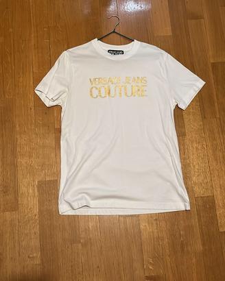 Maglia Versace Jeans Couture bianca oro M