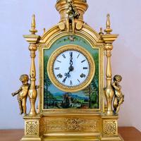 orologio da tavolo del 1870, bronzo massiccio, s