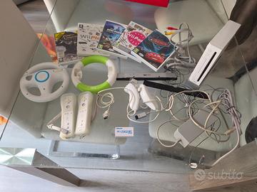 nintendo wii con giochi e accessori