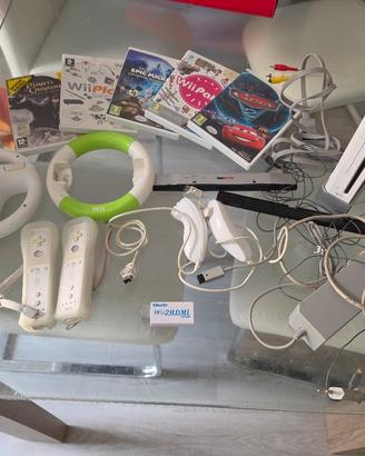 nintendo wii con giochi e accessori