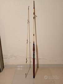 Canna da pesca vintage da barca in due pezzi