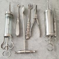 lotto strumenti chirurgici d'epoca da collezione