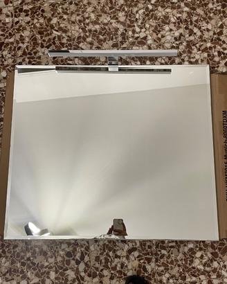 Specchio bagno a led 80x70