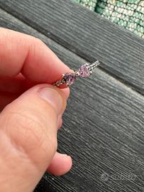 Anello 925 Pandora fiocco rosa misura 56