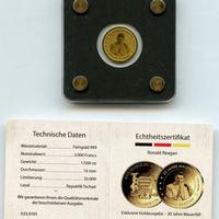 TCHAD 3000 F ORO 999,9 AMERICA RONALD REAGAN