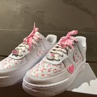 NIKE AF1 white/pink custom