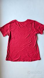 T-shirt donna Columbia rossa in cotone taglia XL
