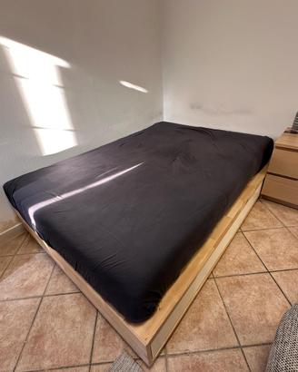 Letto Ikea Mandal + materasso Ikea Valevag 140x200