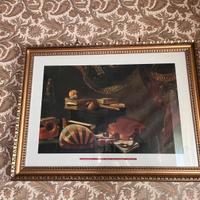 Quadro con stampa classica e cornice in legno