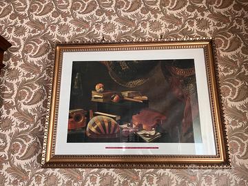 Quadro con stampa classica e cornice in legno