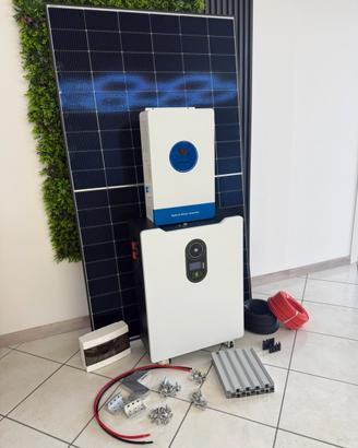 Impianto fotovoltaico 8kw con batteria 15kwh litio