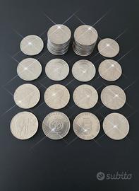 Lotto 19 monete 100 Lire italiane 