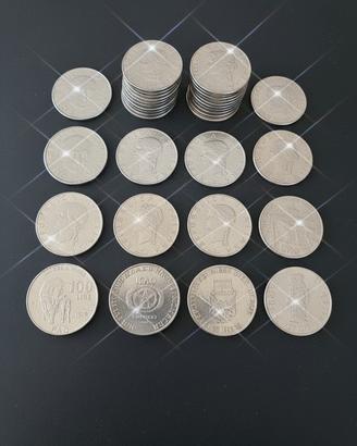 Lotto 19 monete 100 Lire italiane 