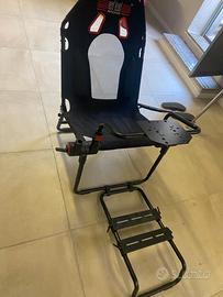 Sedia gaming con volante e pedaliera