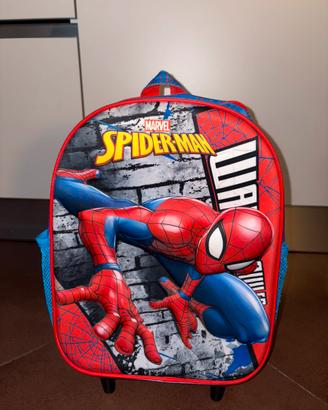 Zainetto asilo Spider-Man con carrellino