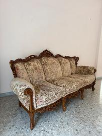 Salotto Barocco Vintage - Divano e 2 Poltrone