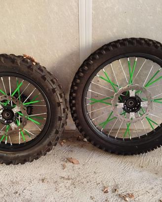 Ruote pit bike cross 17/14