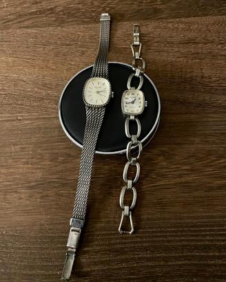 Lotto di 2 orologi vintage in argento 800 anni' 60
