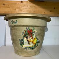 Vaso natalizio decorato per albero di Natale.