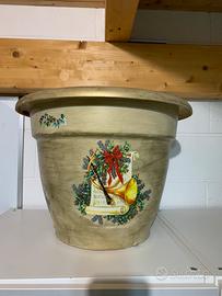 Vaso natalizio decorato per albero di Natale.