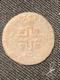 1 Soldo Regno Di Sardegna 1745 In Argento RARITÀ.