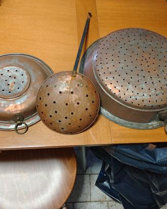Oggetti antichi da cucina in rame