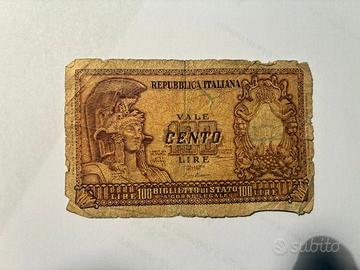 BANCONOTE CARTAMONETA 100 E 10 LIRE