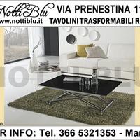 Tavolino Trasformabile in tavolo pranzo 75 x 170