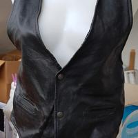 gilet in cuoio motociclista,si spedizione 
