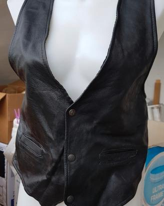 gilet in cuoio motociclista,si spedizione 