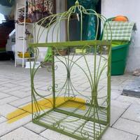 Gabbietta decorativa in metallo con specchio