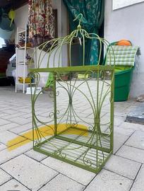 Gabbietta decorativa in metallo con specchio