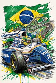 Poster Tributo Ayrton Senna Williams-Renault FW16