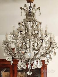 Lampadario cristallo stile Maria Teresa