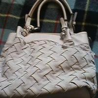 Borsa fine artig. italiano  pelle/tessuto firmata