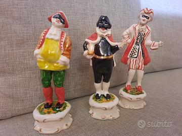 Tris di maschere italiane Luigi Fabris anni 40