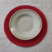 Tovaglietta sottopiatto uncinetto rosso 